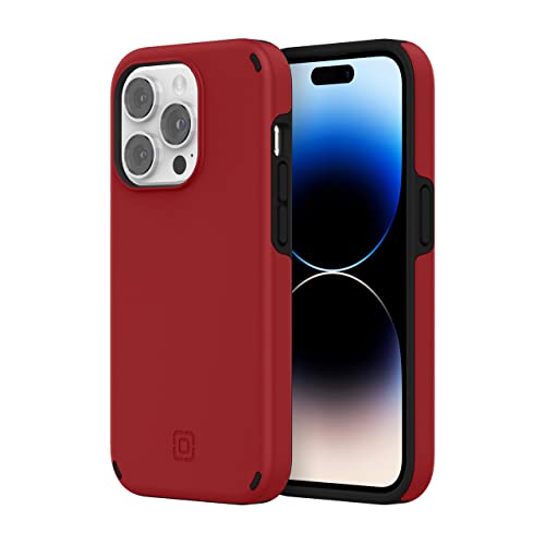 Incipio Duo For Magsafe Series Case For Iphone 14 Pro, 12-Ft. (3.7m) Drop Defense Scarlet Red/Black (Iph-2037-Scrb)