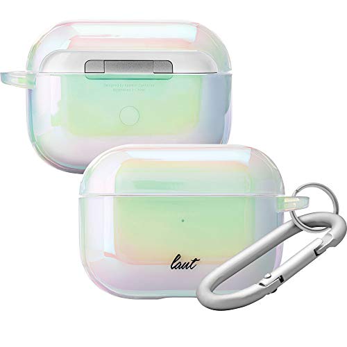 Laut Holo Case For Airpods Pro |Iridescent Finish | Anti Scratch | Carabiner Included • Pearl