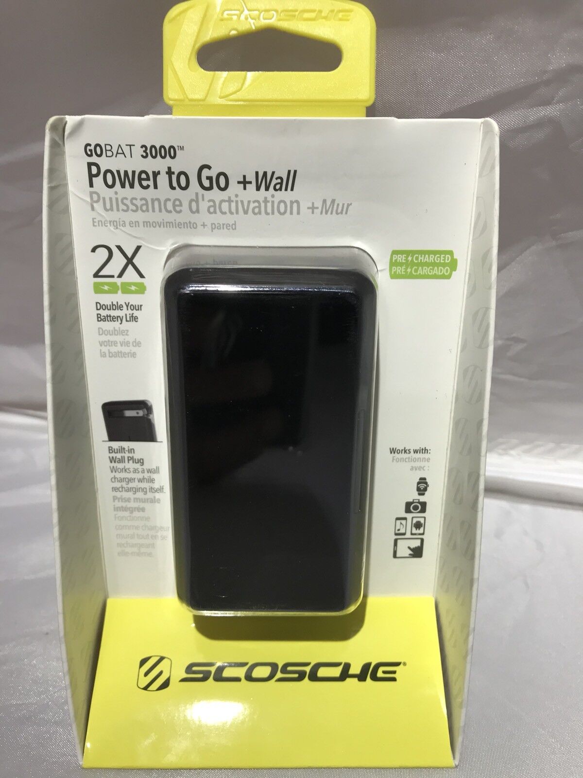 Scosche Gobat 3000 Backup Portable Wall Charger & Backup Battery Charger