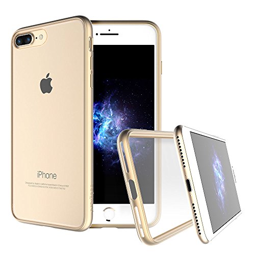 Prodigee [Scene] Apple Iphone 8 Plus (2017) 5.5" & Iphone 7 Plus (2016) 5.5" Gold Clear Transparent Case Slim Thin Super Protective, Stylish, Fashionable Phone Case W/Clear Back