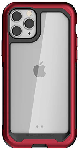 Ghostek Atomic Slim Bumper Iphone 11 Pro Case Red Clear Shockproof Aluminum Metal Frame Heavy Duty Protection Premium Strong Protective Phone Covers Designed For 2019 Apple Iphone 11 Pro (5.8in) (Red)