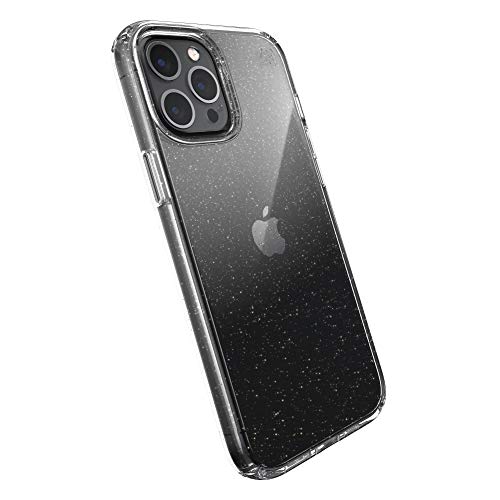 Speck Products Presidio Perfect-Clear + Glitter Iphone 12 Pro Max Case, Clear With Gold Glitter/Clear