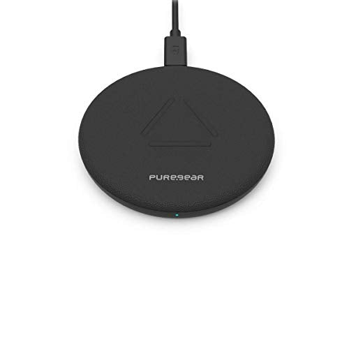 Puregear, 7.5w/10w Qi-Certified Fast Wireless Charging Pad Compatible With Galaxy S20,S10,S9,S8,Note 10,9. Iphone 12, 12pro, 12 Pro Max, Se, 11, 11pro, 11 Pro Max, Xs Max, Xr, Xs, X, 8, 8plus, Airpods