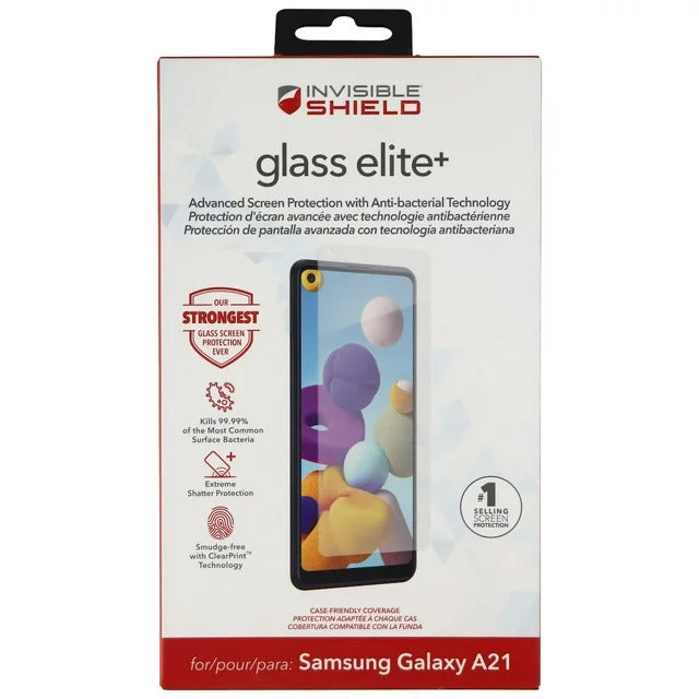 Zagg Invisible Shield (Glass Elite+) For Samsung Galaxy A21 Clear