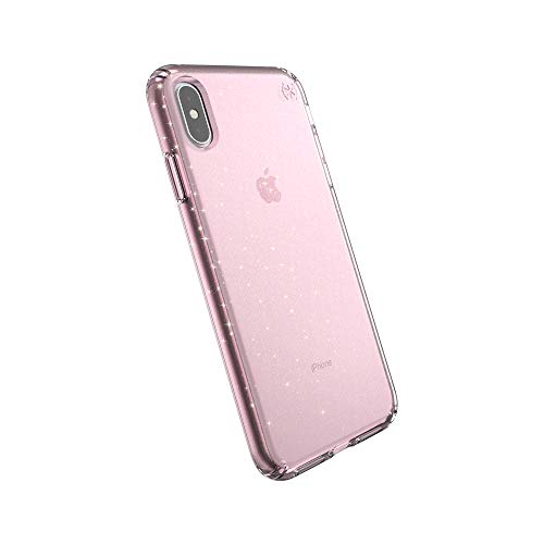 Speck Products Compatible Phone Case For Apple Iphone Xs Max, Presidio Clear + Glitter Case, Bella Pink With Gold Glitter/Bella Pink