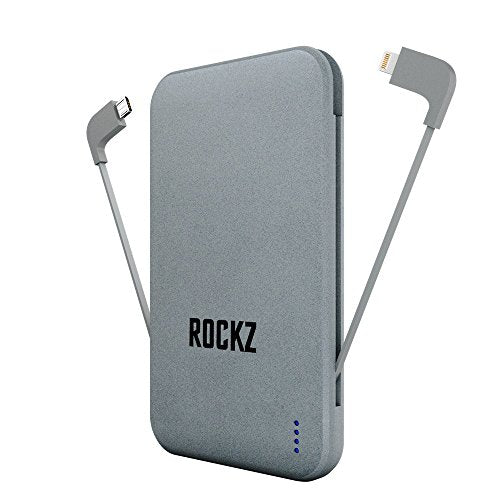 Zipkord External Battery Pack For Universal With Any Micro Usb Or Lightning Compatible Devices Grey