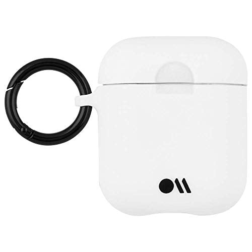 Case-Mate Airpods Case Hook Ups Silicone Compatible With Apple Airpods Series 1 & 2 White