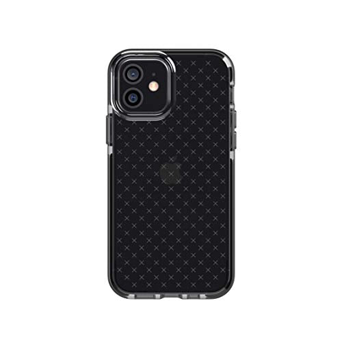 Tech21 Evo Check Phone Case For Apple Iphone 12 And 12 Pro 5g With 12 Ft Drop Protection, Smokey/Black