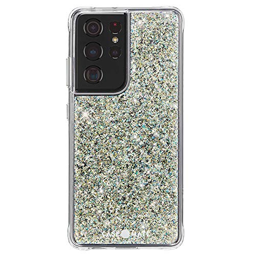 Case-Mate Samsung Galaxy S21 Ultra Case 6.8" Twinkle Stardust 10ft Drop Protection With Wireless Charging Luxury Bling Glitter Case For S21 Ultra 5g Anti Scratch, Shock Absorbing Materials