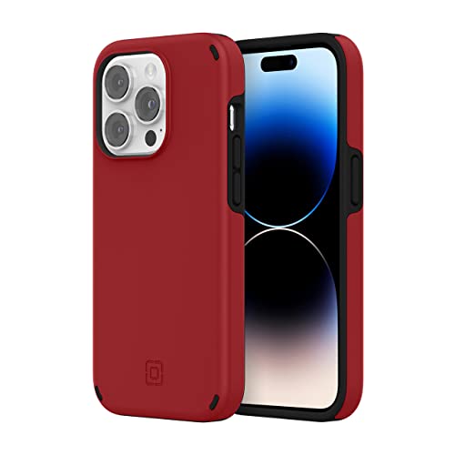 Incipio Duo Series Case For Iphone 14 Pro, 12-Ft. (3.7m) Drop Defense Scarlet Red/Black (Iph-2033-Scrb)