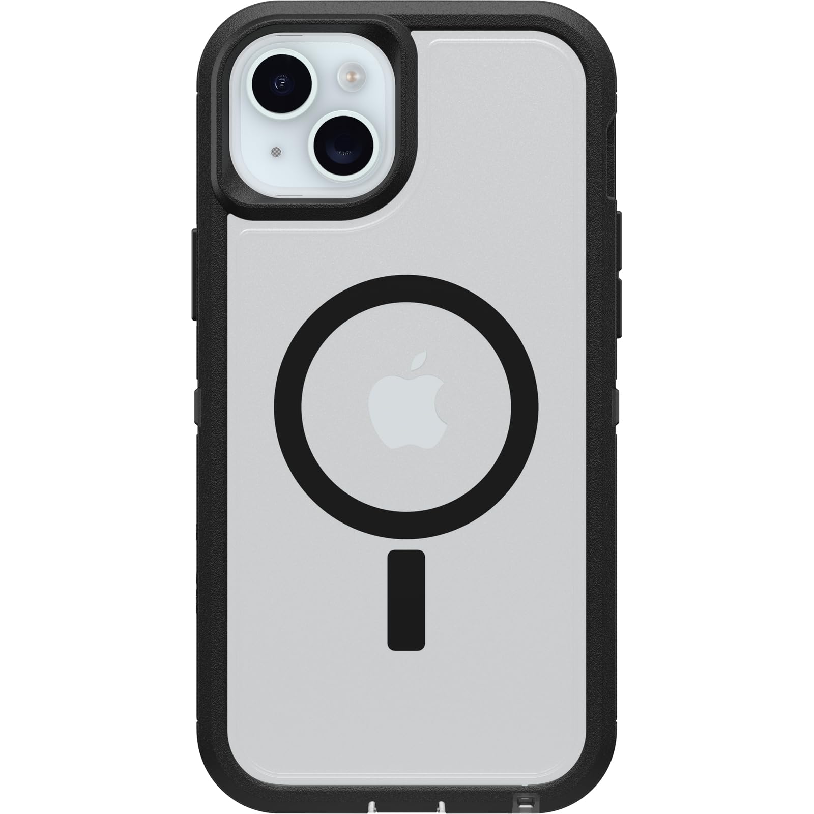 Otterbox Iphone 15 Plus And Iphone 14 Plus Defender Series Xt Clear Case Dark Side (Black/Clear), Screenless, Rugged, Snaps To Magsafe, Lanyard Attachment (Ships In Polybag)