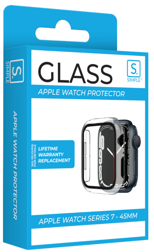 Simple Protection Tempered Glass W/ Clear Pc Bumper 45mm