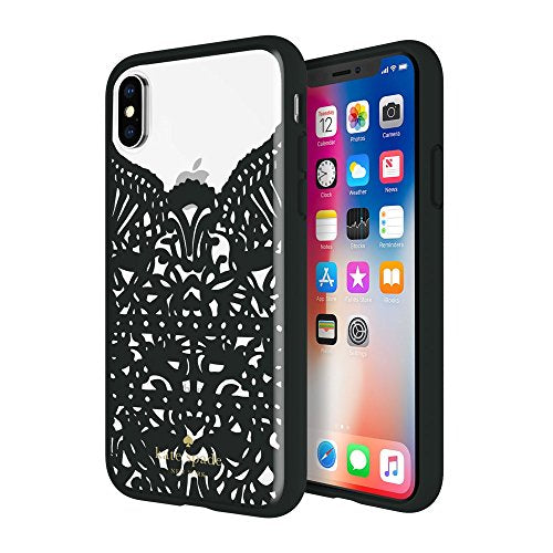 Incipio Apple Iphone X Kate Spade New York Lace Cage Case Lace Hummingbird Black And Clear