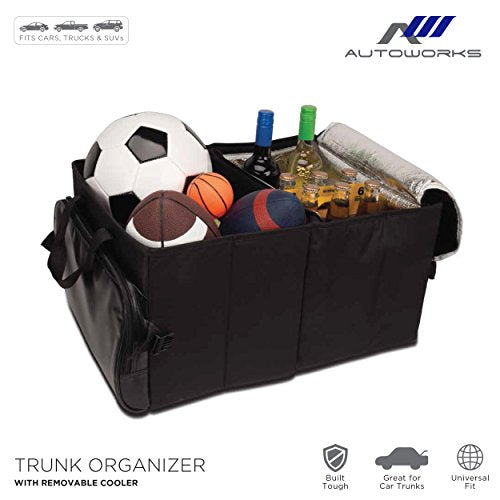 Autoworks 2 Section Collapsible Trunk Organizer With Cooler