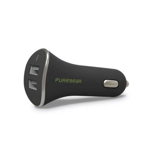 Puregear 24w 4.8a Rapid Charging Dual Usb Universal Vehicle Car Charger Black