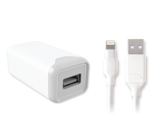 Qmadix Travel Charging Kit With 6ft Lightning Cable For Apple