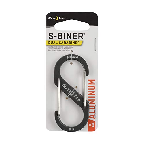 Nite Ize Sba3-09-R6 Size-3 S-Biner Dual Carabiner, Aluminium, Charcoal