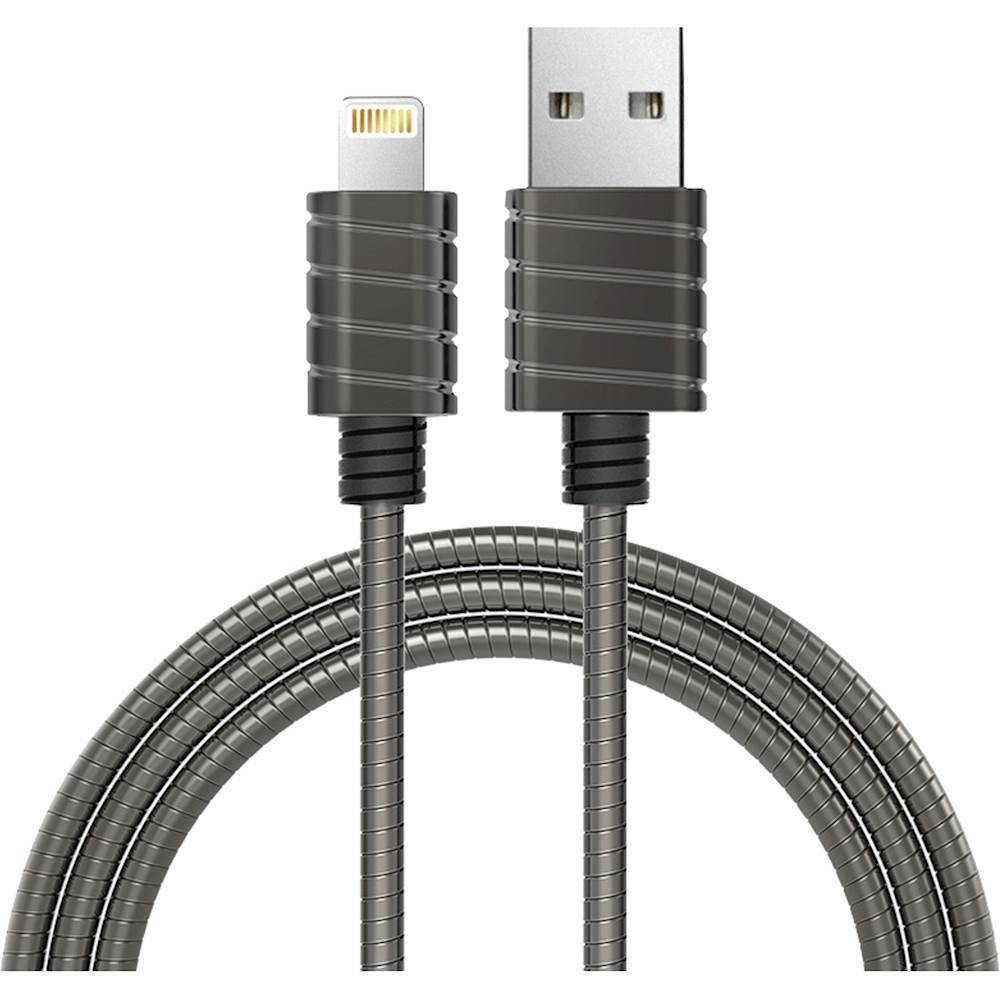 Iwalk Apple Mfi Certified 4' Usb-To-Lightning Charge-And-Sync Cable Gray