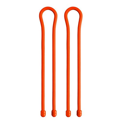 18inch; Gear Tie Wraps, 2-Pack Bright Orange