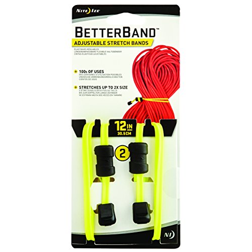 Nite Ize Betterband, Adjustable Stretch Band With Cord Lock, 12-Inch, Neon Yellow