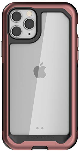 Ghostek Atomic Slim Clear Iphone 11 Promax Case For Women Pink Protective Bumper Cover Heavy Duty Shockproof Protection Strong Aluminum Frame Designed For 2019 Apple Iphone 11 Pro Max (6.5inch) (Pink)