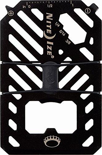 Nite Ize Financial Multi Tool Wallet Stainless Steel 7-In-1 Multi Tool Multi Tool Travel Wallet For Men & Women Multi Tool With Bottle Opener, Screwdriver, Rulers & More Black