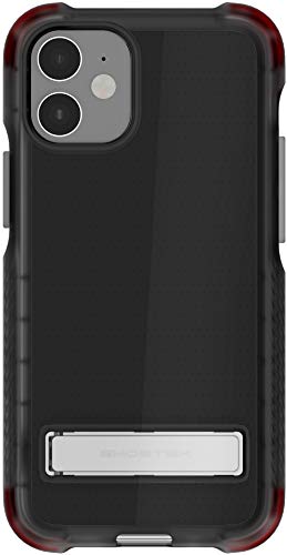 Ghostek Covert Iphone 12 Mini Clear Case With Metal Stand Slim Fit Protective Phone Covers Heavy Duty Shockproof Protection Built-In Kickstand Designed For 2020 Apple Iphone 12 Mini (5.4 Inch) (Smoke)