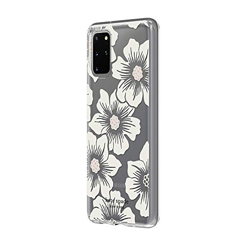 Kate Spade New York Protective Hardshell Case (1-Pc Comold) For Samsung Medium Hollyhock Floral Clear/Cream With Stones