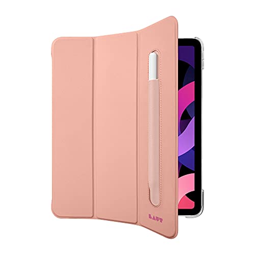 Laut Huex Folio Case Compatible With Ipad Air 10.9-Inch (2020) | Built-In Apple Pencil Holder | Crystal Clear Hard Back Casing | Slim & Ultra-Lightweight • Rose