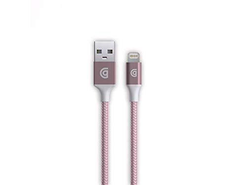 Griffin Extra-Long Premium Braided Lightning Cable, 10 Ft, Tangle Resistant Nylon Cable, Bend Tested, Rose Gold