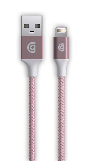 Griffin Usb To Lightning Usb Premium Braided Charge-Sync Cable (5 Ft Length) Rose Gold