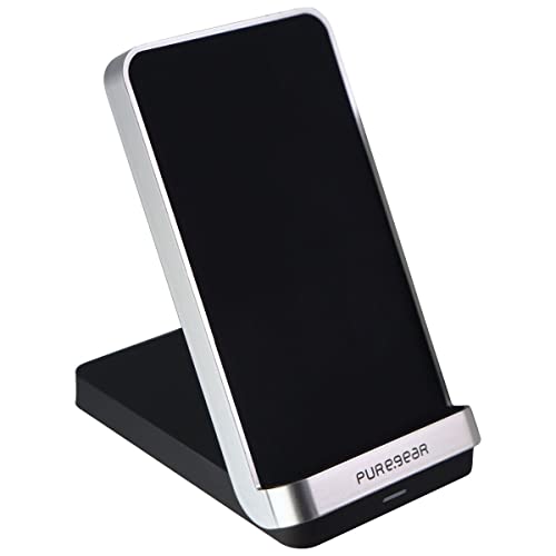 Puregear 7.5/10w 2-Coil Fast Wireless Charging Stand For Qi Devices Black