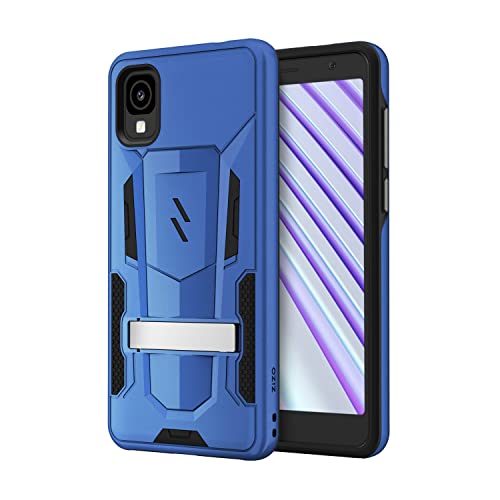 Zizo Transform Series For Tcl Ion Z Case Rugged Dual-Layer Protection With Kickstand Blue