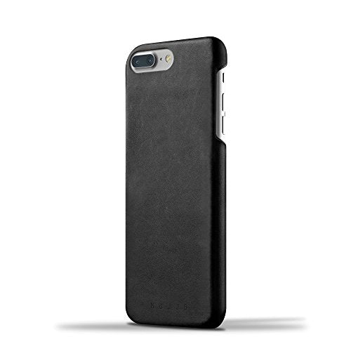 Mujjo Moulded Edge Leather Case For Iphone 8 Plus, Iphone 7 Plus | Premium Genuine Leather, Natural Aging Effect |  (Black)