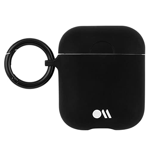 Case-Mate Airpods Case Hook Ups Silicone Compatible With Apple Airpods Series 1 & 2 Black