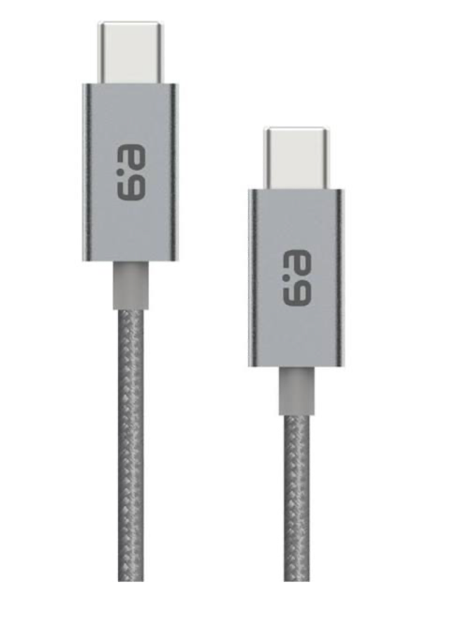 Puregear 4-Foot Braided (Usb-C) To (Usb-C) Charging Cable Gray