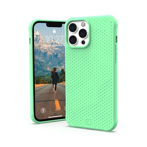 [U] By Uag Designed For Iphone 13 Pro Max Case Green Spearmint Dot Slim Fit Lightweight Stylish Pattern Impact Resistant Protective Phone Cover, [6.7 Inch Screen]