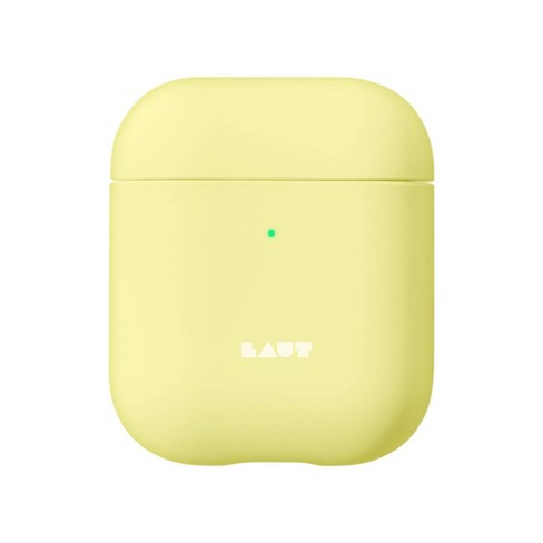 Laut Huex Pastels For Airpods 2 And 1 Charging Case | Silky Rubber Finish | Ultra Lightweight | Front Led Visible (Yellow)