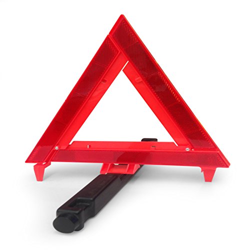 Armor All Safety Triangle Reflectors Reflective Warning Roadside Kit – Auto Emergency, Weighted Base, Collapsible