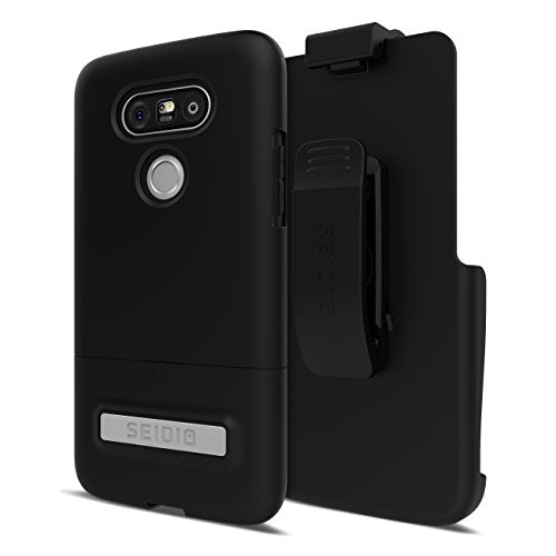 Seidio Surface Cell Phone Case With Kickstand And Holster For Lg G5 Retail Packaging Black/Black