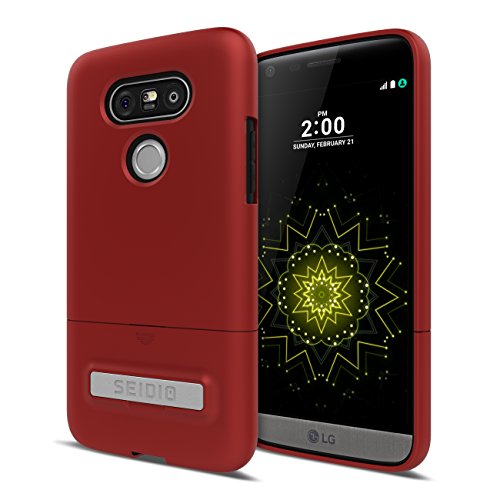 Seidio Surface Cell Phone Kickstand Case For Lg G5 Retail Packaging Dark Red/Black