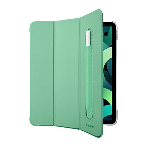 Laut Huex Folio Case Compatible With Ipad Air 10.9-Inch (2020) | Built-In Apple Pencil Holder | Crystal Clear Hard Back Casing | Slim & Ultra-Lightweight • Green