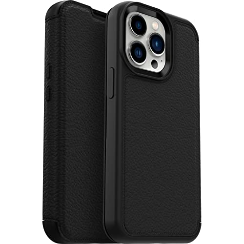 Otterbox For Apple Iphone 13 Pro, Sleek Soft Touch Protective Folio, Strada Via Series, Black