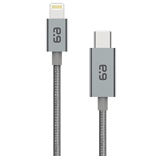 Puregear Braided Usb C To Lightning Cable, Apple Mfi Certified Charging Data Sync Cable Support Power Delivery & Type C Chargers For Iphone 13,13 Pro,13 Pro Max,12,11,Xs,Xr,X,Se,Ipad, Space Gray-10 Ft