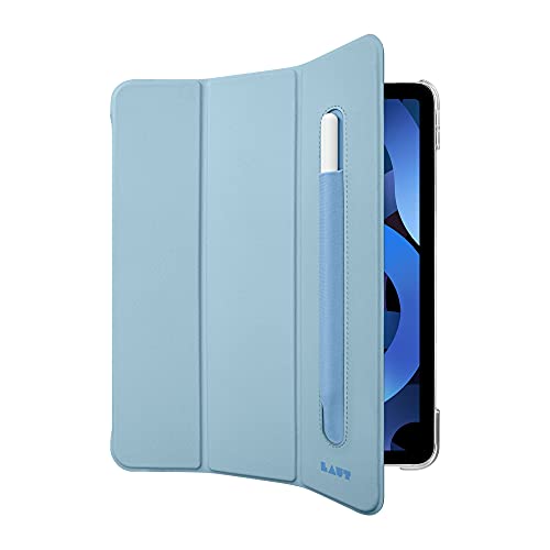 Laut Huex Folio Case Compatible With Ipad Air 10.9-Inch (2020) | Built-In Apple Pencil Holder | Crystal Clear Hard Back Casing | Slim & Ultra-Lightweight • Sky Blue