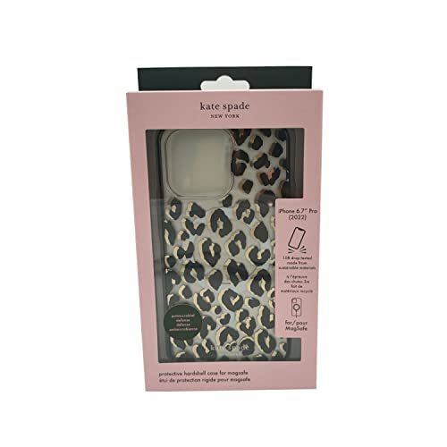 Kate Spade New York Protective Hardshell Case Compatible With Magsafe For Apple Iphone 14 Pro Max City Leopard Black [Ksiph-237-Ctlb]