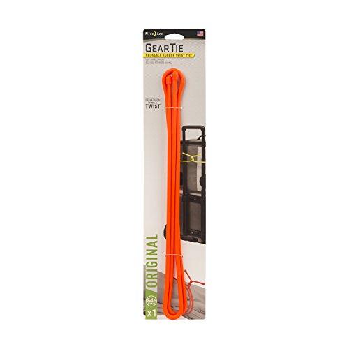 Nite Ize Original Gear Tie, Reusable Rubber Twist Tie, 64-Inch, Bright Orange, Made In The Usa