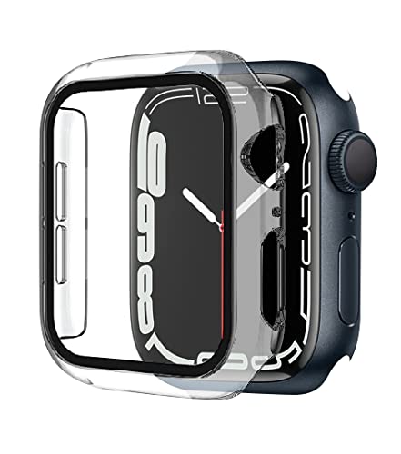 Fortress Apple Watch Case Compatible With Apple Watch Series 8/7 (45mm) Tempered Glass Apple Watch Case With Built-In Screen Protector, Apple Watch Series 8 Case 45mm, Apple Watch Series 7 Case 45mm