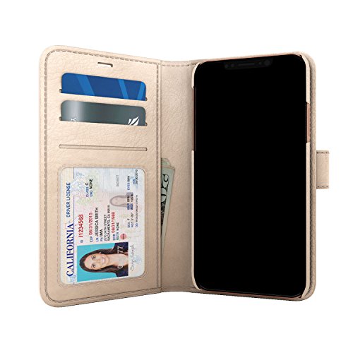 Skech Polo Book Wallet Protective Cover Detachable Case For Apple Iphone Xs/X Champagne