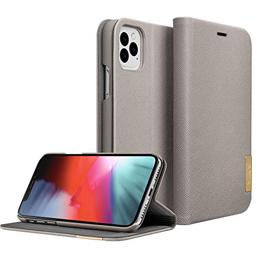 Laut | Prestige Folio For Iphone 11 Pro Max | 2x Card Pockets | Saffiano Vegan Leather • Taupe